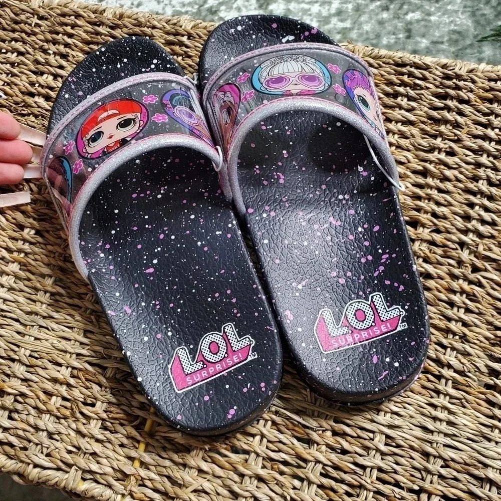 L.O.L‎ Toddler Black Slides